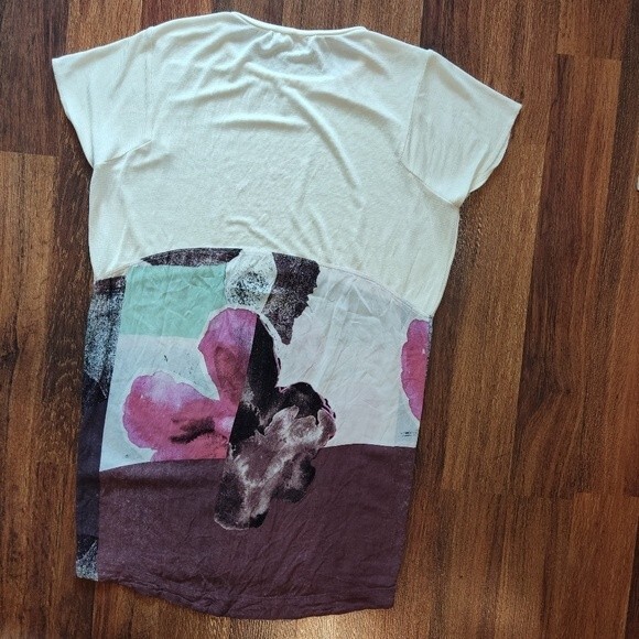 Zara W&B collection floral Mini Dress / Tunic size S - Picture 2 of 5